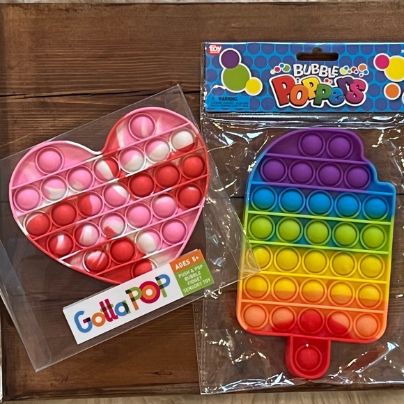Fidget Popper Popsicle & Heart - Picture 1 of 11
